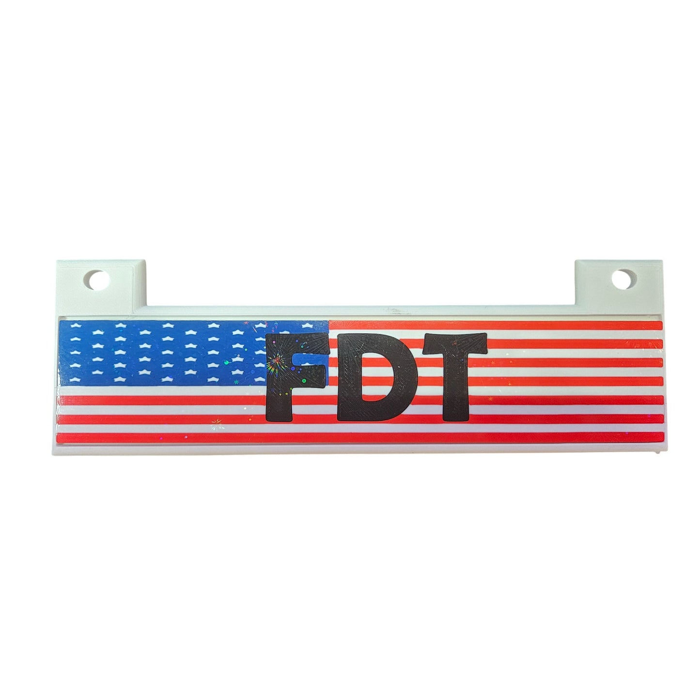 American Flag License Plate Mount, Red White Blue, Patriotic Car Accessory with Bolt Installation