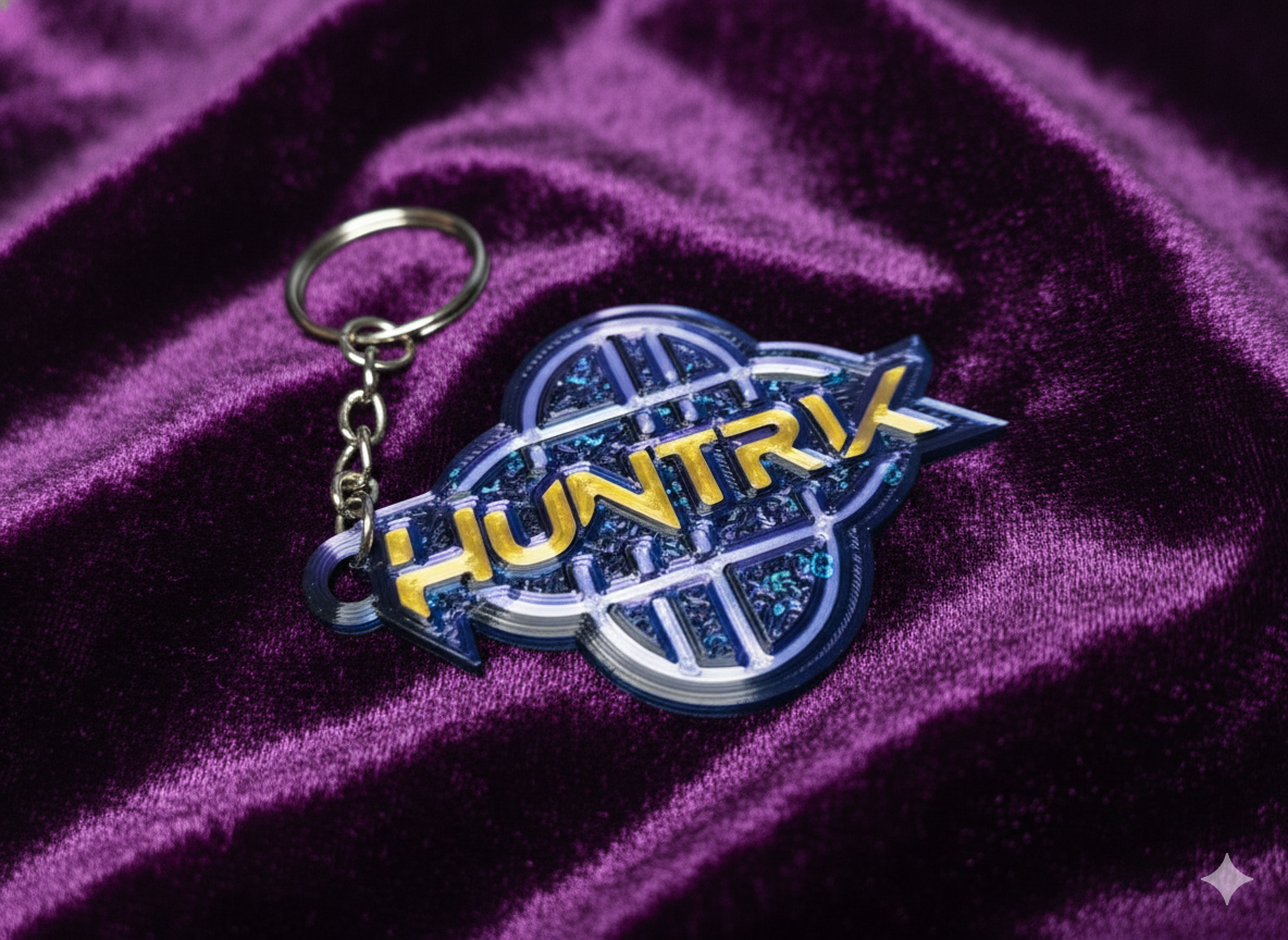 Huntrix Squad: 4-Piece Demon Hunter Fan-Inspired Keychain Set