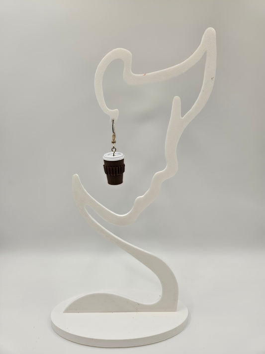 Coffee cup earring