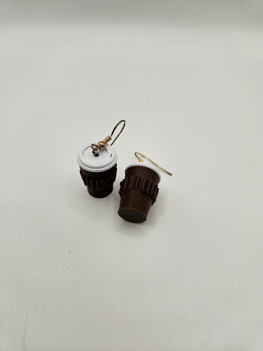 Coffee cup earring