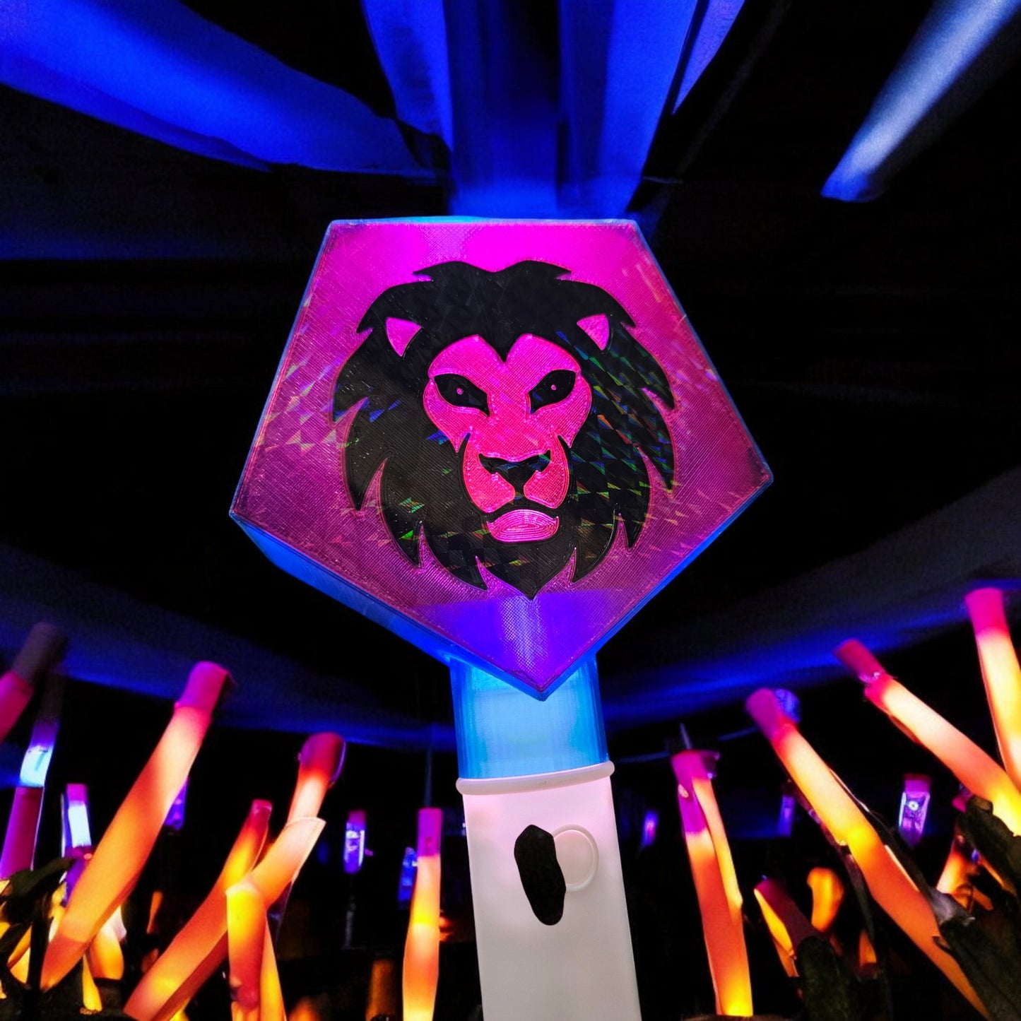 Lion Head LED Light Wand - Custom 3D Printed Saja Style Spirit Stick | Cosplay Prop