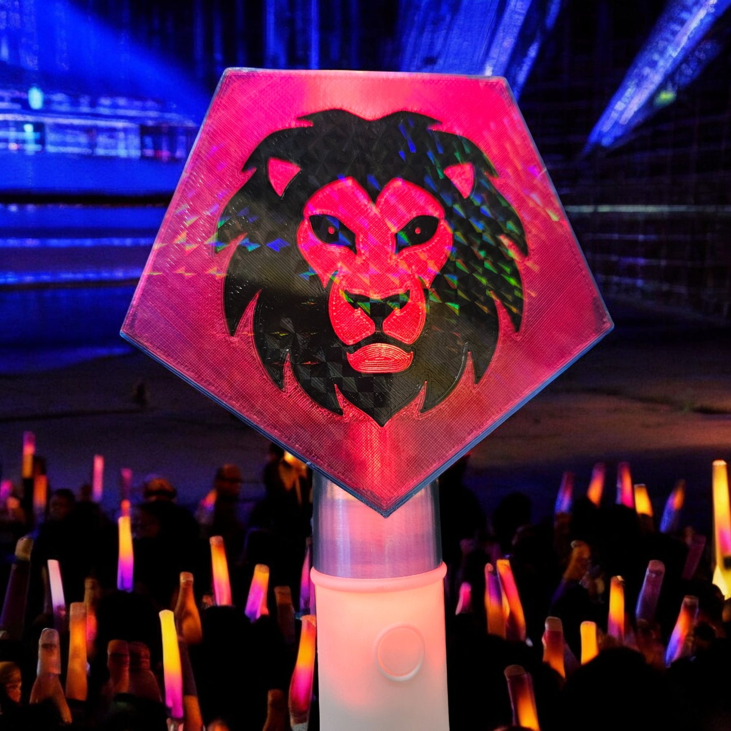 Lion Head LED Light Wand - Custom 3D Printed Saja Style Spirit Stick | Cosplay Prop