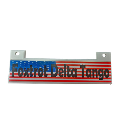 American Flag License Plate Mount, Red White Blue, Patriotic Car Accessory with Bolt Installation