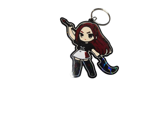 Huntrix Squad: 4-Piece Demon Hunter Fan-Inspired Keychain Set
