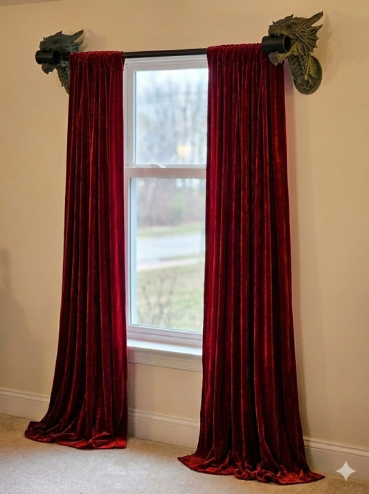 The Guardian Dragon: 3D Printed Drapery Rod Holder (2 dragon ends)